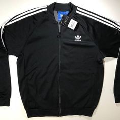 Adidas Sst Tt Originals Superstar Track Top Jacket Black Bk5921 Size S New With Tag Adidas Black Sportswear Outerwear, Black Crew Neck Track Jacket For Fall, Adidas Black Outerwear With Three Stripes Branding, Adidas Black Sports Outerwear, Adidas Sporty Crew Neck Outerwear, Black Sportswear Outerwear With Three Stripes, Functional Black Track Jacket For Spring, Black Crew Neck Track Jacket For Winter, Black Winter Track Jacket