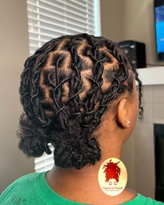 Starter loc hair style Barrel Twists Short Locs, Barrel Twist On Starter Locs, Barrel Twist Starter Locs, Barrels On Short Locs, Barrel Roll Loc Styles Women Short, Loc Petal Bun On Short Locs, Starter Locs Styles For Short Hair, Starter Locs Styles, Starter Locs