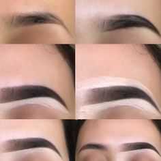 Pomade Eyebrows, Eye Shadow Techniques, Shadow Techniques, Eyebrow Routine, Eyebrow Hacks, Makeup Brushes Guide