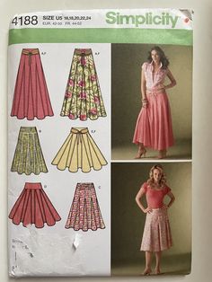 a woman's dress and skirt sewing pattern