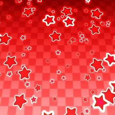 red and white stars on a checkered background