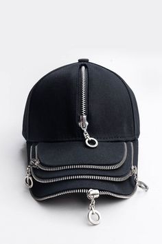 The Triple-Layer Zipper Cap is an innovative blend of avant-garde style and meticulous craftsmanship. This cap stands out with its unique triple-layer brim, each layer progressively stepping down to create a distinctive, multi-dimensional look. Zipper designs along the edges of the brim and at the center of the cap body add a modern, edgy twist, while the premium 100% cotton fabric ensures comfort and durability. Ideal for those who appreciate accessories that make a bold statement, this cap is Style Balenciaga, Edgy Accessories, Multi Dimensional, Designer Hats, Love Hat, Avant Garde Fashion, Unique Clothing, Head Accessories, Unique Outfits