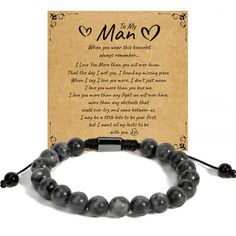 PRICES MAY VARY. 💎PREMIUM QUALITY NATURAL STONES💎: Our bracelets are made from selected natural gemstone beads, each bead is carefully selected to ensure pure color and fine texture, presenting you with high quality handicrafts. engraved bracelet for men boyfriend bracelet for him valentines day gifts for boyfriend couples necklace personalized gifts for men gifts for him boyfriend gifts for bf boyfriend valentines day gifts couples gift ideas long distance relationship gifts long distance bra Personalized Friendship Bracelets For Father's Day, Inspirational Beaded Bracelets For Valentine's Day Friendship, Inspirational Bracelets For Birthday And Valentine's Day, Inspirational Bracelets For Valentine's Day Birthday Gift, Personalized Friendship Bracelets For Birthday And Valentine's Day, Personalized Friendship Bracelet For Valentine's Birthday, Personalized Friendship Bracelet For Birthday Or Valentine's Day, Gifts For Boyfriend Bracelets, Gifts For Bf