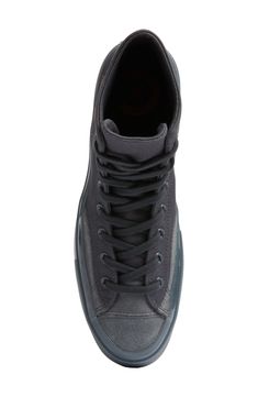 Translucent foxing tape traces the midsole of this suede-trimmed high-top sneaker, offering an elevated take on a closet-staple icon. Lace-up style Cushioned footbed with arch support Textile and leather upper/textile lining/rubber sole Imported Sporty Gray High-top Canvas Sneakers, Sporty Gray High-top Sneakers, Medium Fit High-top Sneakers For Streetwear, Streetwear High-top Sneakers, Converse High-top Sneakers With Contrast Sole, Converse Sneakers With Contrast Sole For Outdoor, Gray High-top Sneakers With Vulcanized Sole For Streetwear, Gray High-top Canvas Sneakers, Outdoor Converse Sneakers With Contrast Sole