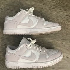 New Except I Wore For An Hour And Decided They Are Too Big Pale Lilac And White Jordans Nike Jordan Low, Jordan Low, White Jordans, Pale Lilac, Nike Shoes Women, Nike Jordan, Shoes Women, Color Purple, Nike Shoes