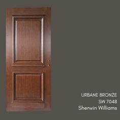 an image of a door with the name urbane bronze sw7708 shernin williams