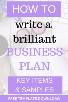 a person writing in a notebook with the words how to write a brilliant business plan