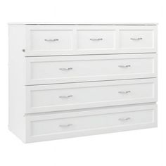 a white dresser with four drawers on top