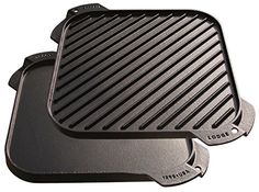 two grilling pans sitting on top of each other