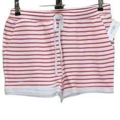 Brighten Up Your Day (And Your Look) With These Striped Shorts From Style & Co, An Easy Slip-On Style In Soft French Terry. Mid-Rise Pull-On Style Slash Pockets Striped; Drawstring Waist Rolled Cuff Hem Machine Washable Polyester/Cotton/Rayon Rolled Cuff Hem Imported Size: Womens M