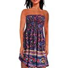 Summer Dresses for Women Beach Floral Tshirt Sundress Sleeveless Pockets Casual Loose Tank Dress at Amazon Women’s Clothing store