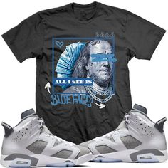 This sneaker shirt by MDM Clothing is made out of premium cotton with a screen printed design. Screen print is the best quality print you can get on a shirt, which few companies do now a days as it is a older slower technique, but it is by far the highest quality printing you can do on a garment. The fit on this shirt is more of a loose fit and not so much of a fashion fit. This is more of a streetwear fit shirt. Care Instructions: We suggest to machine wash this shirt inside out with cold water and we recommend to hang dry all shirts with graphics on it. If you must dry it in the dryer, keep the shirt inside out. Shipping: This item is in-stock and ready to ship out. This item will ship out in 1-2 business day. Returns/Exchanges: Returns are accepted on this item. There is a 20% restockin Blue Graphic T-shirt For Streetwear, Blue Graphic Print T-shirt For Streetwear, Blue Screen Print T-shirt For Streetwear, Blue T-shirt With Sublimation Print For Streetwear, Blue Sublimation Print T-shirt For Streetwear, Blue Graphic Print Shirt For Streetwear, Urban Blue Shirt With Graphic Print, Blue Graphic Design Shirt For Streetwear, Sporty Blue Shirt With Screen Print