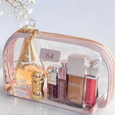 Our clear cosmetic case makes it quick and easy to find what you need. We love that you can wipe it clean and use over and over again. Personalize the front with your initials to make it special! Two letters work best for the monogram. Clear Rectangular Cosmetic Bag For Organization, Rectangular Clear Cosmetic Bag For Organization, Clear Rectangular Cosmetic Bag With Strap, Clear Cosmetic Bag With Zipper For Personal Use, Clear Zipper Pouch Cosmetic Bag For Personal Use, Clear Rectangular Cosmetic Bag, Clear Pouch Cosmetic Bag Gift, Rectangular Clear Cosmetic Bag For Personal Use, Clear Pouch Cosmetic Bag As Gift