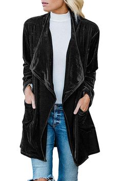 Long Sleeve Fall Sweater With Pockets, Long Sleeve Sweater With Pockets For Fall, Fitted Winter Cardigan With Pockets, Cozy Solid Color Outerwear For Layering, Cozy Outerwear For Layering, Casual Hooded Fall Blazer, Cozy Solid Color Outerwear For Fall, Winter Outerwear For Layering, Trendy Long Sleeve Solid Color Sweater Coat