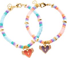 Bring love to life with the Heart Heishi Beads & Jewelry Kit! Create 2 unique bracelets with coordinating beads and charms, perfect to keep for yourself or give as gifts. Two illustrated cards are included for writing love notes and making even more memories. Enjoy this fun activity solo or with loved ones. From Djeco, for ages 8 and up Product Details Contents 250 beads 4 charms 1 m of nylon thread 2 fasteners 2 needles 1 instruction booklet 2 organza bags 2 illustrated cards Valentine's Day Playful Beaded Jewelry, Valentine's Day Beaded Bracelets With Charms As Gift, Valentine's Day Gift Beaded Bracelets With Charms, Heart Shaped Letter Beads Jewelry For Friendship, Valentine's Day Gift Beaded Bracelet With Charms, Multicolor Heart Beads Charm Bracelet Gift, Playful Heart-shaped Beaded Bracelets For Gift, Multicolor Charm Bracelet With Heart Beads As A Gift, Playful Round Beads Jewelry For Valentine's Day