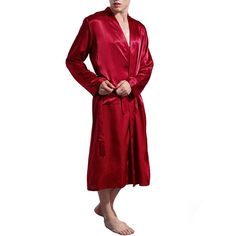 Season:Winter,Fall; Fabric:Faux Silk; Sleeve Length:Long Sleeve; Gender:Men's; Quantity:1 PC; Nightwear Style:Robe,Silk Kimono,Silk Robe,Bathrobe; Style:Comfort,Casual,Stylish; Elasticity:Micro-elastic; Occasion:Home,Bed,Daily; Age Group:Adults; Details:Belt Included; Function:Comfort,Warm; Pattern:Plain; Neckline:V Neck; Listing Date:11/08/2023; Length:; Shoulder Width:; Feel of Sensation:Soft,Comfort; Bust:; Sleeve Length: Men's Sleepwear & Loungewear, Oktoberfest Outfits, Comfort Home, Kimono Pajamas, Robe Silk, Womens Basic Tops, Plus Size Pajamas, Silk Kimono Robe, Cotton Linen Pants