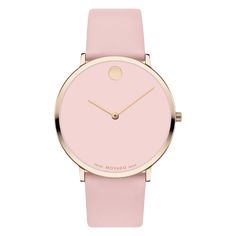 movado.com exclusive, modern 47 watch, 40mm, pale rose gold pvd case and accents with blush dial on blush leather strap. Modern Rose Gold Watches, Classic Pink Watch With Round Dial, Everyday Pink Quartz Watch, Modern Rose Gold Watch Accessories With Subdials, Modern Rose Gold Watches With Subdials, Modern Pink Round Dial Watches, Modern Pink Analog Watch, Modern Pink Watches With Diamond Hour Markers, Modern Rose Gold Watch Accessories With Diamond Hour Markers