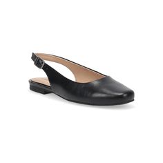 These Sonoma Goods For Life Gwestyn women's slingback flats offer sophisticated style. Click this FOOTWEAR GUIDE to find the perfect fit and more! These Sonoma Goods For Life Gwestyn women's slingback flats offer sophisticated style. Click this FOOTWEAR GUIDE to find the perfect fit and more! FEATURES Sophisticated style Durable rubber outsole Ankle buckle closure for a secure fitDETAILS Polyurethane upper and midsole Polyurethane, manmade lining TPR outsole Square toe Buckle closure EVA footbed 0.5-in. heel Spot clean Imported Size: 9.5. Color: Black. Gender: female. Age Group: adult. Classic Flat Slingback Sandals For Formal Occasions, Formal Flat Slingback Pumps, Elegant Slip-on Slingback Sandals For Work, Black Slingback Sandals For Everyday Spring Wear, Everyday Closed Toe Slingback Sandals, Flat Slingback Pumps For Office, Elegant Black Slip-on Slingback Sandals, Elegant Slingback Flats For Office, Flat Slingback Sandals For Everyday