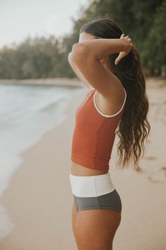 These high-waisted bikini swimsuit bottoms are made from a super soft ribbed material and offer great coverage. These color block swim bottoms feature a cream color on the upper half, with grey on the lower half. The first two models pair them with our Sonora Top and the third model pairs them with our Kokkini Top *all photos display colors as accurately as possible, but keep in mind colors may be slightly different in real life. Additionally, photo colors may vary depending on the device they'r Modest Tankini, Modest Swimsuits, Best Swimsuits, Modest Swimwear, Cute Bathing Suits, Summer Chic, Tankini Set, Cute Swimsuits, Swim Wear