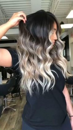 Black Roots Blonde Hair, Curls Video, Balyage Long Hair, Ash Blonde Hair Balayage, Overall Design, Black Hair Balayage, Client List