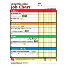 the child's job chart is shown