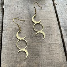 Moon Phase Brass Boho Earrings, Minimalist - Metal Collection - Moon P – Red Shed Designs Shed Designs, Red Shed, Boho Style Decor, Moon Cycle, Brass Hooks, Wooden Accessories, Brass Hook, Shed Design, Earrings Minimalist