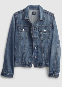 Gap Women’s Icon Denim Jacket Saddle Blue NWT Size S. Condition is "New with tags". Shipped with USPS Priority Mail. Jean Jacket And Jeans Outfit, Gilmore Girls Halloween Costume, Jean Jacket And Jeans, Fitted Jean Jacket, Gap Denim Jacket, Dark Denim Jacket, Demin Jacket, Pumpkin Patch Outfit, S Icon