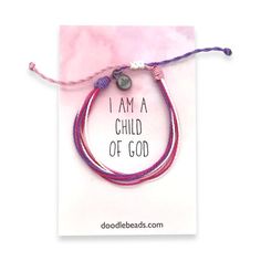 I am a Child of God Bracelet Pink threaded bracelet with | Etsy Adjustable Pink Friendship Bracelets, Pink Adjustable Spiritual Braided Bracelet, Spiritual Friendship Bracelets With Sliding Knot For Everyday, Spiritual Friendship Bracelet With Sliding Knot For Everyday, Adjustable Pink Friendship Bracelets Made Of Nylon Cord, Adjustable Pink Spiritual Friendship Bracelets, Pink Adjustable Friendship Bracelets Made Of Nylon Cord, Handmade Pink Nylon Cord Friendship Bracelets, Pink Adjustable Spiritual Friendship Bracelets