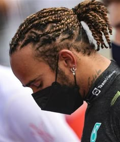 Lewis Hamilton Dread Hairstyles For Men, Braid Styles For Men, Black Hair Cuts, Curly Hair Fade, Dreadlock Hairstyles For Men, Twist Ponytail, Hair Twist Styles