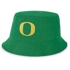 Complete your game day look while staying protected from the sun with this Oregon Ducks Local Apex Bucket Hat from Nike. This stylish bucket hat features a wraparound brim that provides 360 degrees of coverage from the sun, making it perfect for game days or sunny adventures. Made from durable twill fabric, this hat is built to last and withstand everyday wear. Show off your Ducks pride with the team logo embroidered on the front and the team motto embroidered on the back, letting you represent your team from every angle. Summer Sports Bucket Hat With Wide Brim, Summer Sports Bucket Hat With Brim, Summer Sports Event Hat With Flat Brim, Brimmed Bucket Hat For Summer Sports, Collegiate Cotton Hats For Outdoor, Summer Sports Bucket Hat With Curved Brim, Summer Sports Bucket Hat, Spring Sports Hat With Wide Brim, Sporty Cotton Hats For Summer Sports