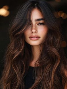 Fall Hair Colors for Brunettes: Top Trending Shades for Autumn Cowboy Copper Dark Root, Chestnut Hair Balayage, Hair For Deep Autumn, Balayage For Pale Skin Brunettes, Deep Autumn Color Palette Hair, 2024 Brown Hair Trends, Shades Of Auburn Hair, Hair Color For Pale Skin And Brown Eyes, Warm Caramel Balayage Brunettes