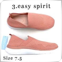 Easy Spirit Sesavanah2 Feel Good Layer Slip On Walking Shoes Sneakers In Peach Pink Size 7.5w Upper : Knit Color Soft Peach Pink A Pull-Tab At The Back Makes It Easy To Slip Our Orthotic-Friendly Savannah Lightweight, Flexible Sneakers On And Off. Savannah Features Easy Spirit's New Cushioning System--Three Layers Of Advanced Engineering For Triple The Comfort, Designed To Soften Each Step. The Cushioning System's Features Include A Memory Foam Footbed For Superior Cushioning, Arch Support, Ultr Pink Slip-on Walking Shoes For Light Exercise, Comfortable Low-top Pink Walking Shoes, Comfortable Pink Low-top Walking Shoes, Low-top Comfortable Pink Walking Shoes, Comfortable Pink Walking Sneakers, Comfortable Pink Sneakers For Walking, Pink Sneakers With Arch Support For Spring, Pink Comfortable Walking Sneakers, Pink Cushioned Slip-on Walking Shoes