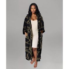 This gorgeous robe made of ultra-soft recycled materials was designed with versatility in mind. Wear it as a traditional robe, swimsuit coverup or duster to elevate any outfit.  Handmade by artisans in NYC, this garment has roomy pockets, hidden affirmations and comes with a 3" x 72" belt.  It is light-weight but not sheer.   The name Carmen symbolizes freedom.  This bold print showcases a variety of beautiful colors over a deep grey background and was created by a female artist in South America Beachwear Wrap Cover-up For Loungewear, Beachwear Cover-up Wrap For Loungewear, Beachwear Wrap Cover-up, Oversized Beachwear Cover-up For Loungewear, Chic Long Sleeve Beach Robe, Chic Wrap Robe For Vacation, Oversized Chic Kimono For Loungewear, Chic Summer Loungewear Robe, Chic Wrap Cover-up For Loungewear