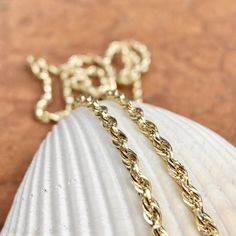 14KT Yellow Gold Semi-Solid Rope Chain Necklace 2.8mm, 14KT Yellow Gold Semi-Solid Rope Chain Necklace 2.8mm - Legacy Saint Jewelry Saint Jewelry, Gold Rope Chains, Rope Chain Necklace, Chain Necklaces, Slide On, Gold Polish, Gold Chain Necklace, Rope Chain, Gold Plated Sterling Silver