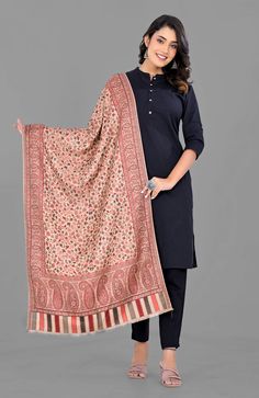 "Item Description  Item - 1 PC Wool Stole/ Scarf Fabric - Wool Pattern :- Kaani Weight - : 0.310 Kg (Approx) Size : 80\" x 30\" Inches ( 200 X 75 Cm) (Approx) Wash Care - Dry Clean Only Product Description * Beautiful Designs, made From Rare High Quality Materials. Each Piece is A Testimony To Superior Craftsmanship And Skillful Weaving. Used :- Stole, Scarf, Shawl, Neck Wool scarf, Winter Wear Stole, Wool Scarf Kullu - Khaddi weave inspired from the design language of the traditional Himachal d Meditation Shawl, Boho Shawl, Paisley Shawl, Woolen Scarves, Winter Wrap, Fabric Wool, Stole Scarf, Wool Shawl, Shawl Scarf