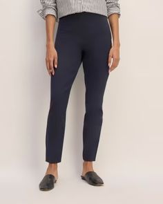 The Bi-Stretch Work Pant Navy – Everlane Pull-on 4-way Stretch Dress Pants For Work, Stretch Mid-rise Pants For Business Casual, Business Casual Mid-rise Stretch Pants, Versatile 4-way Stretch Office Pants, Versatile 4-way Stretch Work Pants, Versatile 4-way Stretch Pants For Office, Versatile Tapered Leg Dress Pants With 4-way Stretch, Versatile 4-way Stretch Tapered Leg Dress Pants, Elastane Tapered Leg Pull-on Dress Pants