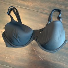 Size Is 36c. Color Is Black. Cups Have Underwire. Black Toned Buckles On Straps. No Price Tags As It Was Ordered Online But It Is New And Unused. Two Hook Back Closure. Adjustable Straps For Length And Back Style. V Logo In Between Cups. Smoke-Free Home. Classic Black Bra With Removable Pads, Classic Black Bra With Medium Bust Support, Black Stretch Underwire Tops, Classic Black Bra With Padded Cups, Black Padded Cup Bra, Classic Black Underwire Bra, Victoria's Secret Underwire Bra-friendly Tops, Black Seamless Bra By Victoria's Secret, Victoria's Secret Black Seamless Bra