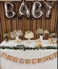 Foto Gender Reveal, Baby Shower Simple, Gender Reveal Party Food, Bos Baby, Simple Gender Reveal, Gender Reveal Baby Shower Themes, Creative Gender Reveals, Baby Gender Reveal Party Decorations, Baby Shower Decorations Neutral