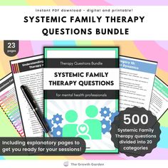 Systemic Family Therapy Questions Bundle- Attachment Patterns, Boundaries, External Stressors, Structural Organization, Power Dynamics and more!  Let's get Systemic! Step into the world of transformative therapy with our Systemic Family Therapy Questions Bundle--a dynamic arsenal crafted to elevate your practice. Explore 10 vibrant categories, each bursting with 25 carefully curated questions, designed to unravel the complexities of family dynamics. From Attachment Patterns to Cultural Influence Therapy Questions, Reflexology Foot Chart, Power Dynamics, Reflexology Chart, Reflexology Massage, Foot Reflexology, Family Therapy, Emotional Awareness, Family Dynamics