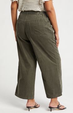 These cropped wide-leg pants are made of a soft and cozy cotton corduroy for a comfortable wear day-to-day. 27" inseam; 14" rise Zip fly with button closure 100% cotton Machine wash, line dry Imported Wide Leg Corduroy Pants With Relaxed Fit, Relaxed Fit Wide Leg Corduroy Bottoms, Spring Corduroy Wide Leg Pants, Casual Wide Leg Corduroy Bottoms, Casual Corduroy Wide Leg Pants With Pockets, Wide Leg Twill Pants, Wide Leg Corduroy Pants, Classic Slippers, Kids Rain Boots