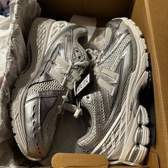 Brand New Never Worn Silver New Balance, Market Research Analyst, New Balance Trail, New Balances, Silver Sneakers, White Leather Sneakers, Walking Shoes Women, Black High Tops, New Balance Women