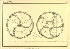 a drawing of two circular objects on a white background