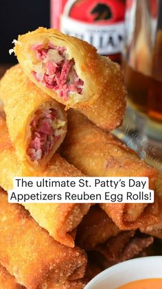 the ultimate st patty's day appetizers reuben egg rolls recipe