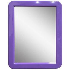 a purple mirror on a white background