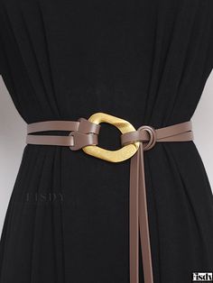 Fisdy - Elegante cinturón doble con piel dividida y hebilla metálica ajustable Future Mood, Season Activity, Double Belt, Fashion Belts, Metal Buckles, Olivia Mark, Leather Belt, Mood Board, Shoe Accessories