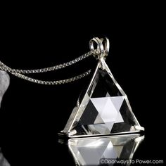 Clear Quartz Star of David Vogel Crystal Healing Pendant  'Protective Shield'  .925 SS Vogel Crystal, Crystal Healer, Star Of David Pendant, Aqua Aura, Angel Aura Quartz, Raw Quartz, Triangle Pendant, Green Quartz, Blue Quartz