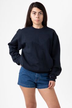 Made from a luxurious 14oz fleece, this crewneck is incredibly soft and warm, yet still breathable and moisture-wicking. The loose fit allows for a full range of motion, making it perfect for everything from running errands to lounging around the house. The ribbed cuffs and hem keep the cold out. This crewneck is Piece Dyed. Our piece-dyed crewneck sweaters fabric is dyed before they're cut and sewn, which results in a more uniform color distribution throughout. This means you'll get a crewneck Solid Crew Neck Sweatshirt, Fleece Hoodie With Crew Neck, Solid Color Relaxed Fit Sweatshirt For Streetwear, Basic Fleece Sweatshirt In Solid Color, Basic Solid Color Crew Sweater, Solid Color Cozy Fit Crew Neck Sweater, Solid Cozy Fit Crew Neck Sweater, Classic Cotton Crew Neck Sweatshirt, Solid Color Crew Sweatshirt For Streetwear