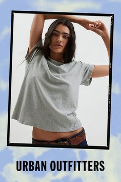 Better-than-basic BDG oversized t-shirt in a relaxed, sloppy fit we love. In a washed-soft cotton featuring a crew neckline, drop shoulders for a slouchy vibe and asymmetric side-seam for an elevated t-shirt look. Only at Urban Outfitters. Features BDG oversized t-shirt Essential crew neck t-shirt Pigment dyed, washed-soft knit Crew neckline with drop shoulders and short sleeves Asymmetric side-seams Relaxed fit Regular length UO exclusive Content + Care 100% Cotton Machine wash Imported Size + Fit Model in Black is 6’ and wearing size Small Measurements taken from size Small Chest: 51" Length: 19.5" | BDG Oversized Tee in Grey, Women's at Urban Outfitters Oversized T Shirt, Small Chest, Oversized Tee, Oversized Tshirt, Soft Knits, Crew Neckline, Neck T Shirt, Urban Outfitters, Fitness Models