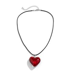 PRICES MAY VARY. ❤️PREMIUM MATERIAL - The chunky puffy heart choker pendant necklace is made of eco-friendly glass crystal. Non-irritating to the skin, you can wear it with confidence and it will go perfectly with your dress 💎SIZE & FEATURES - This chunky heart choker necklace is actually very lightweight, the big red heart charm was 1.69'', the chain was 17.7in+2in, and the necklace was only 1oz 💖PERFECT APPLICATION - This cute Goth heart necklace is perfect for everyday dressing up or import Red Choker Necklace, Puffy Heart Necklace, Red Choker, Red Heart Necklace, Heart Choker Necklace, Heart Accessories, Y2k Jewelry, Carnelian Necklace, Choker Pendant