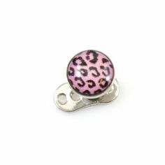 Add a touch of wild elegance to your body jewelry with our Surgical Steel Dermal Top featuring a vibrant pink cheetah print. Crafted from premium 316L surgical steel, this piece offers exceptional durability and biocompatibility, ensuring safe and comfortable wear. The advanced material processing techniques, including PVD, ion plating, and anodization, provide a stunning, long-lasting finish that enhances its unique design. This dermal top is designed with a 14 gauge (1.6 mm) thickness and feat Internally Threaded Jewelry, Piercing Kit, Anodized Titanium, Pink Cheetah Print, Eyebrow Ring, Dermal Piercing, Pink Cheetah, Neon Aesthetic, Lip Ring